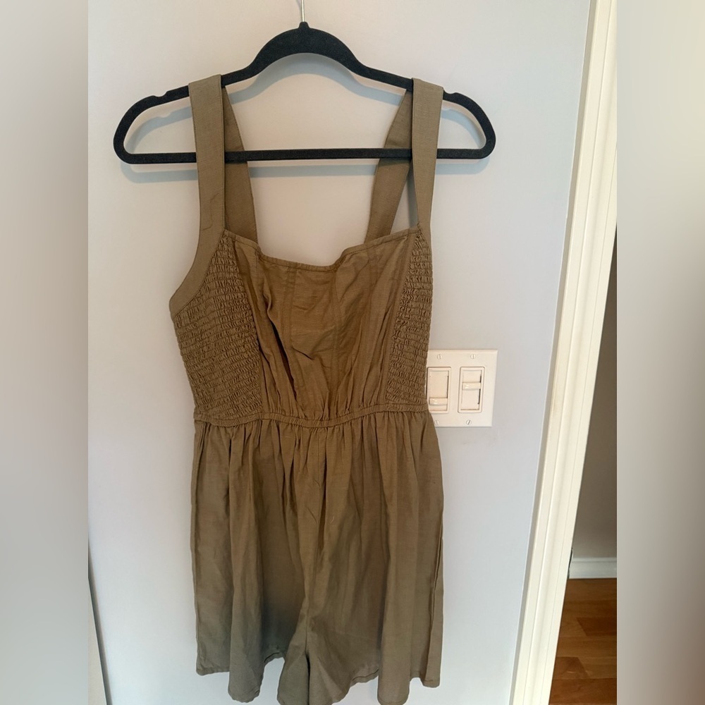 Urban Outfitters Khaki Sleeveless Romper